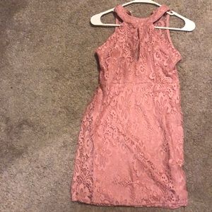 Pink lace dress